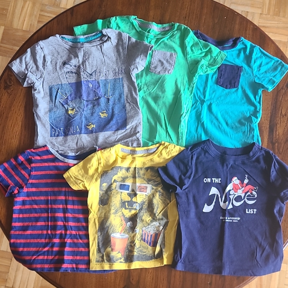 Kids Graphic and Striped T-Shirts Set Of 6 (🛍 Bundle ANY 6/$36)